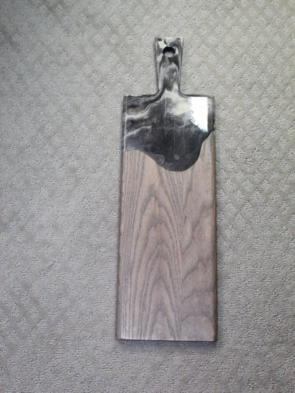 Gorgeous Soulsby Art 20"x6"x1" Dark Brown Resin Accented Cutting Board